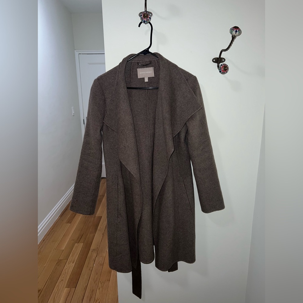 Banana Republic Wool Tie Coat - Picture 2 of 6